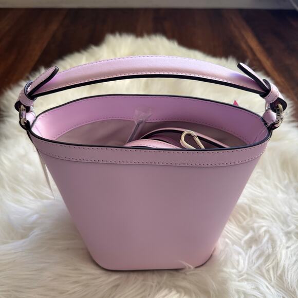 NEW Kate Spade NY Pippa Flock Party Parrot Pink Small Bucket Crossbody Bag - Picture 3 of 12